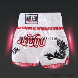 Short Muay Thai Tassels Boxing Shorts Satin Men's Women's Child MMA Martial Arts Boxeo Clothes Gym Cage Fight Kickboxing Pants