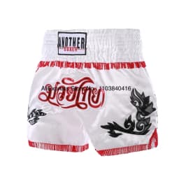 Short Muay Thai Tassels Boxing Shorts Satin Men's Women's Child MMA Martial Arts Boxeo Clothes Gym Cage Fight Kickboxing Pants