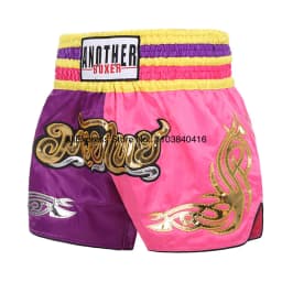 Short Muay Thai Tassels Boxing Shorts Satin Men's Women's Child MMA Martial Arts Boxeo Clothes Gym Cage Fight Kickboxing Pants
