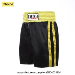 Red Boxing Trunks Quick Dry Satin Side Split Muay Thai Pants Martial Arts Kickboxing Fight Shorts Gym Combat Sport Training Wear
