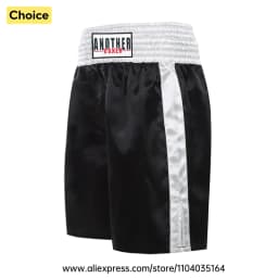 Red Boxing Trunks Quick Dry Satin Side Split Muay Thai Pants Martial Arts Kickboxing Fight Shorts Gym Combat Sport Training Wear
