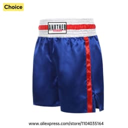 Red Boxing Trunks Quick Dry Satin Side Split Muay Thai Pants Martial Arts Kickboxing Fight Shorts Gym Combat Sport Training Wear