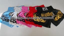 Muay Thai Shorts Durable Comfortable Boxing Apparel Satin Kickboxing Grappling Thaiboxing Pants Gym Martial Arts MMA Clothing