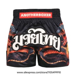 Men Women’s Muay Thai Boxing Shorts Blue Polar Bear Graphic Kickboxing Shorts Lightweight Satin Fight Shorts for Muay Thai MMA
