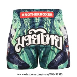 Men Women’s Muay Thai Boxing Shorts Blue Polar Bear Graphic Kickboxing Shorts Lightweight Satin Fight Shorts for Muay Thai MMA