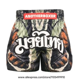 Men Women’s Muay Thai Boxing Shorts Blue Polar Bear Graphic Kickboxing Shorts Lightweight Satin Fight Shorts for Muay Thai MMA