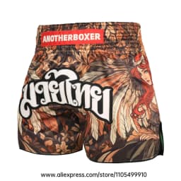 Muay Thai Boxing Shorts Men Women Youth Forest Tree Print Kickboxing Shorts Satin Fight Shorts for Gym Training MMA Sparring