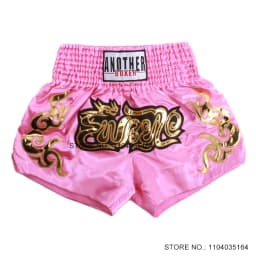 Shorts for Thai Boxing Embroidery Muay Thai Pants Men Women Kids Embroidery Satin Sparring Kickboxing Cage Fighting Shorts Pink