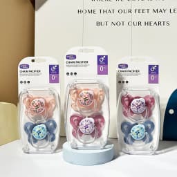 New 2pcs/4pcs Baby Pacifier with Cover, Flower-design Printed Soother with Thumb Nipple,Perfect Baby Shower Gift for Boy Girl