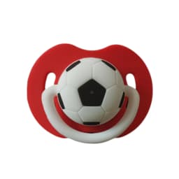 Silicone Funny Nipple Football Pacifier Baby Soother Toddler Orthodontic Nipples Cute Pattern Teether Feeding No Nano Silver