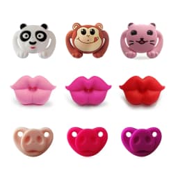 Silicone Funny Nipple Football Pacifier Baby Soother Toddler Orthodontic Nipples Cute Pattern Teether Feeding No Nano Silver