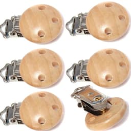 5/10pcs Baby Pacifier Clip Holder Wooden Soother Teether Feeding Care Nipple Holder Infant Dummy Chew Pacifier Chain Accessories