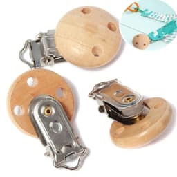 5/10pcs Baby Pacifier Clip Holder Wooden Soother Teether Feeding Care Nipple Holder Infant Dummy Chew Pacifier Chain Accessories