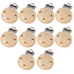 5/10pcs Baby Pacifier Clip Holder Wooden Soother Teether Feeding Care Nipple Holder Infant Dummy Chew Pacifier Chain Accessories