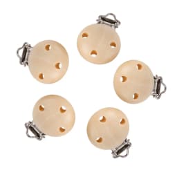 5/10pcs Baby Pacifier Clip Holder Wooden Soother Teether Feeding Care Nipple Holder Infant Dummy Chew Pacifier Chain Accessories