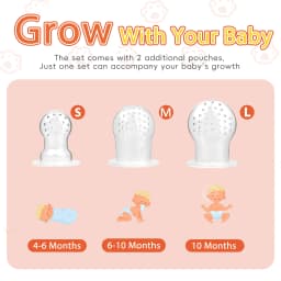 Baby Teething Relief Toy with Tray Replacement Pacifiers Breast Milk Ice Pop Molds Silicone Baby Fruit Feeder BPA-Free