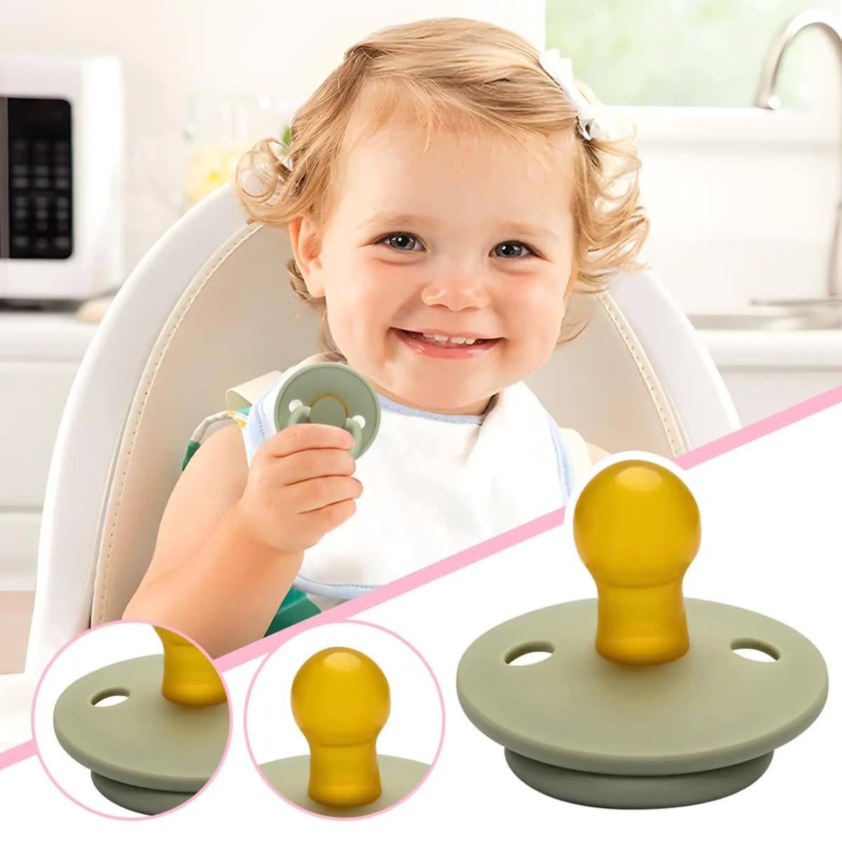 Portable Silicone Sooth Pacifier Soothing Nipple for Breastfeeding Babies Chewable Teether Toy for Children Girl Boy Home Use