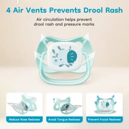 MAMIJOY Baby Pacifier Day & Night 2PCS Food Grade Silicone BPA-Free Glow in Dark with Storage Box for 6+ Month Newborn UA20