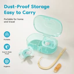 MAMIJOY Baby Pacifier Day & Night 2PCS Food Grade Silicone BPA-Free Glow in Dark with Storage Box for 6+ Month Newborn UA20