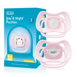 MAMIJOY Baby Pacifier Day & Night 2PCS Food Grade Silicone BPA-Free Glow in Dark with Storage Box for 6+ Month Newborn UA20