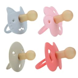 Baby Soothers Two-color Round Head Flat Head Day and Night Bites Food-grade Liquid Silicone Baby Pacifier