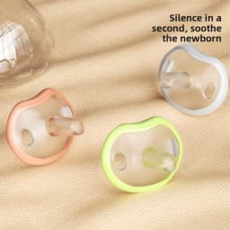 Newborn Pacifier Made of Food-grade Soft Silicone, Mimics Mother's Milk, Anti-colic, Easy To Clean, A Must-have for Baby's Sleep