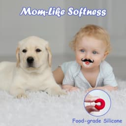 Funny Baby Pacifiers Soft Silicone Animals Plants Santa Baby Teether for Baby Infant Toddler Safe Materials BPA Free Latex Free