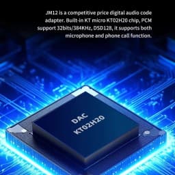 JCALLY JM12 Digital Audio Adapter Type-C to 3.5mm Converter HIFI Sound DAC Chip Headphone Amplifier for Phone PC Adapter Cable