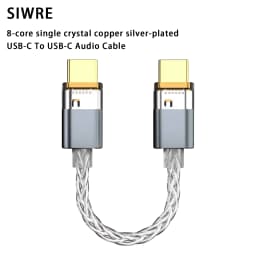 SIWRE OT1 USB-C To USB-C Audio Cable For Dongle DAC Portable Headphone Amp Silver-Plated Single Crystal Copper Type-c OTG Cables