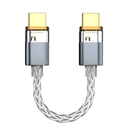 SIWRE OT1 USB-C To USB-C Audio Cable For Dongle DAC Portable Headphone Amp Silver-Plated Single Crystal Copper Type-c OTG Cables