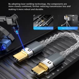 SIWRE OT1 USB-C To USB-C Audio Cable For Dongle DAC Portable Headphone Amp Silver-Plated Single Crystal Copper Type-c OTG Cables