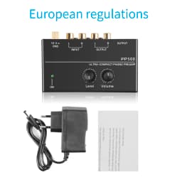 PP500 Phono Preamp Preamplifier Headphone Preamplifier Microphone Enlarge Mixer with Level Volume Control for Vinyl Turntable