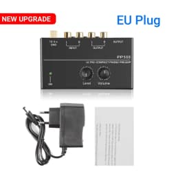 PP500 Phono Preamp Preamplifier Headphone Preamplifier Microphone Enlarge Mixer with Level Volume Control for Vinyl Turntable