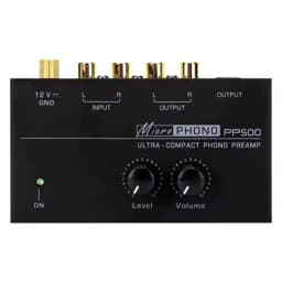 PP500 Phono Preamp Preamplifier Headphone Preamplifier Microphone Enlarge Mixer with Level Volume Control for Vinyl Turntable
