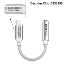 【Type C To 3.5mm HiFi DAC Headphone Amplifier CX31993 Chip USB C Audio Decoder AMP Adapter DAC Amplifier For Android】