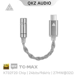 QKZ TC MAX Pro USB Type C to 3.5mm Conversion Interface headphone Amplifier Audio Decoder Earbuds Mobile Phone Adapter HiFi DAC