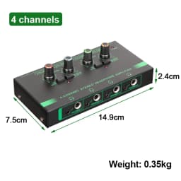Professional 4-Channel Headphone Amplifier with RGB Lighting, Lossless Audio Monitoring Distributor