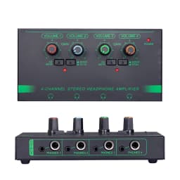 Professional 4-Channel Headphone Amplifier with RGB Lighting, Lossless Audio Monitoring Distributor