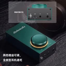 GIGAS 1 Compact Desktop Headphone Amp, Metal Chassis High Power Class AB Amp, Dual Input & Dual Output for Desktop HiFi Playback