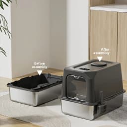 Automatic Self Cleaning Cat Litter Box Large Covered Deodorizing Cat Toilet Quiet Auto Scoop Easy Clean Cat Sandbox Cat Box