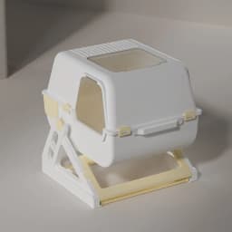 Household Semi-automatic Cat Litter Box Closed Oversized Anti-splash Toilet Free of Shoveling Feces Special Pet Toilet