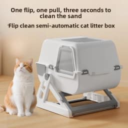 Household Semi-automatic Cat Litter Box Closed Oversized Anti-splash Toilet Free of Shoveling Feces Special Pet Toilet