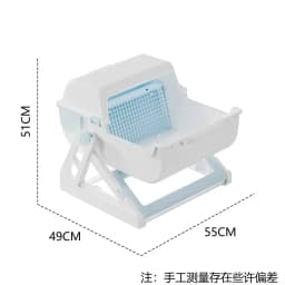 Household Semi-automatic Cat Litter Box Closed Oversized Anti-splash Toilet Free of Shoveling Feces Special Pet Toilet
