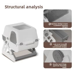 Household Semi-automatic Cat Litter Box Closed Oversized Anti-splash Toilet Free of Shoveling Feces Special Pet Toilet