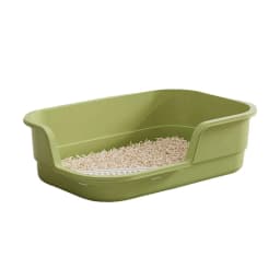 Jumbo Anti Splash Cat Litter Box Semi Covered Pet Toilet for Large Cats Extra Wide