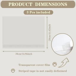 3 Pack Litter Box Privacy Screen、Open Top Anti-Splash Guard、Transparent、Easy Clean