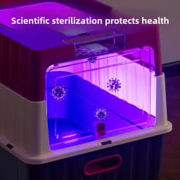 Extra Large Enclosed Cat Litter Box With UV Sterilization Drawer Type Anti Splash Odor Control Spacious For Fat Cats Easy Clean