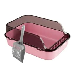 Open Top Cat Litter Box Bedpan Splashproof with High Side Kitten Litter Pan Kitten Toilet for Small Pets Rabbit Indoor Cats Pet