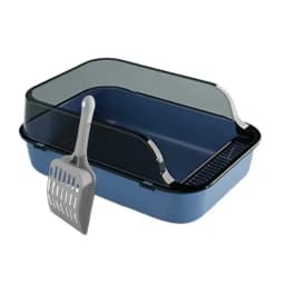 Open Top Cat Litter Box Bedpan Splashproof with High Side Kitten Litter Pan Kitten Toilet for Small Pets Rabbit Indoor Cats Pet