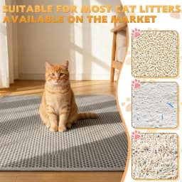 Cat Litter Mat Waterproof Anti-slip Double Layer Extra Large Reusable Washable Anti-dirty Floor Mat For Pet Cat Litter Box